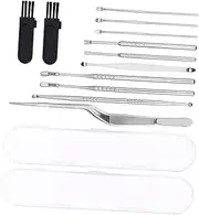 Beatifufu 2Sets Professional Ear Cleaner Kit Durable Stainless Steel Ear Wax Removal Tools Safe Convenient Spoon for Daily and Travel Use Ear Cleaning Supplies