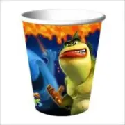 New in Package Set of 8 Monsters vs. Aliens Paper Cups 9 ounce