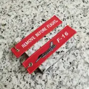 F-16 "Viper" Fighting Falcon Remove Before Flight ® Keychain, Tag, Streamer!