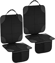 Zofory Pack of 2 Child Seat, Seat Protector, Car Seat Protector, Non-Slip and Waterproof with Thick Padding and 2 Mesh Pockets, Suitable for Car Seat Protectors