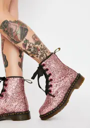 [Dr. Martens] Pink 1460 Farrah Glitter Boots