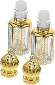 DRESSOOS 2pcs Portable Refillable Bottles for Essential Oils Compact Empty Perfume Dispenser Elegant Miniature Design for Travel and Daily Use