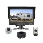 7" Monitor 2ch Audio 4PIN White Dome CCD Side Rear View Reversing Camera Caravan