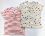 2 - NWT J.Crew Crewcuts Lettuce Edge Top Girl's Size XXL Stripes / Peaches $39