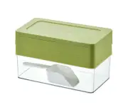 Ice Cube Tray Molds Double Layer Design Ice Cube Maker with Storage Box-green