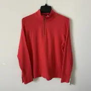 Ideology Solid Quarter Zip Pullover Plus Size 1X Island Sunset