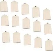 HOODANCOS 100pcs Wooden Pendant Tag Weatherproof Identifier Color Hanging Decor Badge Holder Key Yellow