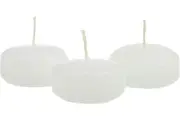 50 Pack of 6 Hour White Floating Candles - 5.8cm diameter - wedding party decoration