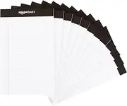 Amazon Basics Narrow Ruled 12.7 x 20.3-cm Lined Writing Note Pads - 12-Pack (50-sheet ), White