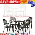 Outdoor Setting Bistro Set Bar Garden Patio Dining Table Chairs Cast Aluminium