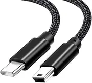 Mini USB to Type C Cable, tunghey USB C to Mini USB Cable Charging Cord for Hero 3+, PS3 Controller, MP3 Player, Dash Cam, Digital Camera, GPS Receiver, PDAs and More Mini B Devices (3M)