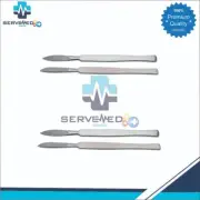 4 Pcs Surgical Scalpel Handle W/ Blade 16cm & 15cm Working End 4cm Instruments