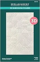 Spellbinders Vintage Ornaments Embossing Folder, Clear