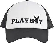 [Concept One] Playboy Trucker Hat, Mesh Adjustable Snapback Baseball Cap with Curved Brim