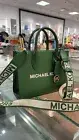 MICHAEL KORS MIRELLA SMALL SHOPPER SATCHEL CROSSBODY LEATHER BAG FERN GREEN
