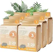 Ecoriginals - 120 Eco Crawler Pull Up - Nappy Pants Size 3 with 100% Plant-based Layers, Disposable Pull Ups & Hypoallergenic Baby Essentials for Babies - Secure Fit Baby Nappies (7-12Kg) 20x6 Packs
