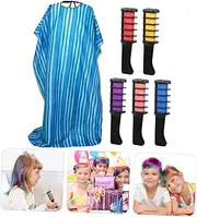 Beatifufu Mini Hair Dye Comb 5pcs Set Temporary Hair Chalk Comb Easy to Use Safe for Children Adults Random Color