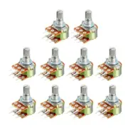 WH148 50K Ohm Variable Resistors Dual Carbon Film Taper Potentiometer 10pcs