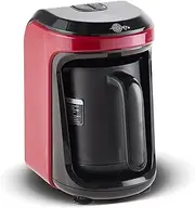 Karaca Hatır Hups Turkish Coffee Machine for 5 People, Red, 535 W, Milk Heating Machine, Fully Automatic Coffee Machine, Turkish Mocha with Milk, Hot Chocolate, Instant Coffee with Milk