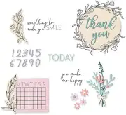 Sizzix Framelits with Stamps TIME OUT 664490