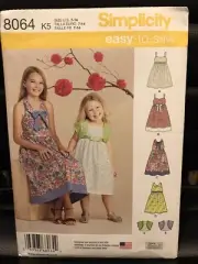 Simplicity Sewing Pattern 8064 Girls Dress & Shrug 7-14