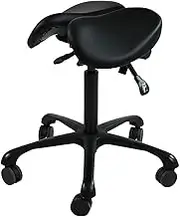 Split Style Saddle Stool Adjustable Heigh Saddle Stool Dentist Chair Swivel Stool for Hospital Laboratory Salon Office Home