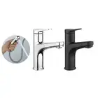 ACA Pull Out Bathroom Basin Mixer Tap Vanity Sink Faucet Chrome Black Spout WELS