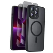 Designed for iPhone 13 Pro Case, Compatible with MagSafe, with Privacy Black