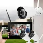 10in 1.3MP HD Wireless WIFI Baby Monitor 3 Cameras Smart DVR Home Security S Fit