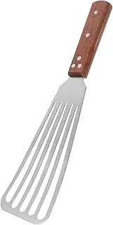 Gatuida Stainless Steel Fish Turner Spatula with Sturdy Wooden Handle Durable Metal Flipper for Grilling Frying Fish Meat and Eggs Versatile Cooking Tool for Home Camping