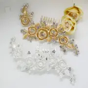 USA Seller high quality SILVER, GOLD tone wedding bridal rhinestone hair comb 94