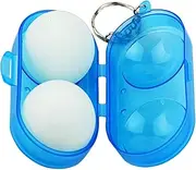 pings Pong Ball Holder - pings Pong Ball Case, Durable Table Tennis Ball Storage Box with Chain | Holds 2 Balls, High Hardness, Portable Pong Ball Storage for Adults & Table Tennis Players