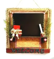 wall hanging CRAFT with chalk board, greenery , CORK BORD & shelf etc WELCOME.