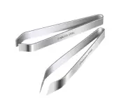 2x Fish Bone Tweezers Flat Bevel Edge Remover Puller Stainless Steel Kitchen Set