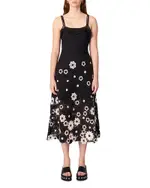 Maje Floral Crochet Maxi Dress