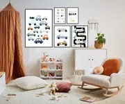 [Namly Design] Posters - Cars and Alphabets / BEEP BEEP LETS GO! / Set of 5