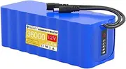 HJGHY DC 12V 36000mAh Rechargeable Lithium Battery 12 Volt Replacement Li-ion Battery Pack 12 Volts Backup Power Supply Portable 12V Battery for LED Strip CCTV Camera,180mm,10A