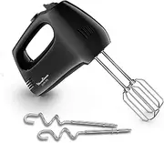 [Moulinex] Quickmix HM3108 Hand Blender 300W 5 Speed Two Accessories for Kneading or Whisk, Stainless Steel Bread, Homemade Pizza, Pastel Doughs, Protein, Black