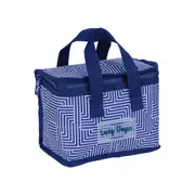 Insulated Lunch Box Lunch Bag for Women Men Adults Student Cooler Thermal Tote Bag Storage for Office Work Picnic Outdoor Activities Navy Aztech