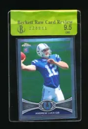 BGS 9.5 ANDREW LUCK 2012 TOPPS CHROME #1 RC ROOKIE CARD *GEM MINT CONDITION* RCR