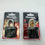 2X Master Lock Camoflage Outdoor Keyed Padlock - 1-9/16" Body w/Hardened Shackle