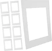 Veemoon Cardboard Photo Frame Mats Round Square Openings for Art Prints Picture Corners Painting Mats