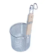 Pasta Strainer Blanching Basket Wood Handle Stainer Kitchen Strainer Chef