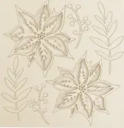 Stamperia DECORATIVE CHIPS - 5.5" x 5.5" - THE NUTCRACKER - POINSETTIA