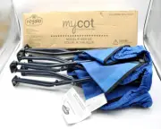 Regalo My Cot Portable Toddler Bed, Includes Fitted Sheet, Royal Blue , 48x24x9