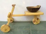 Tricycle Plant Stand Coconut Shell Pot Holder Planter Rack Display Decor New