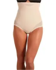 Miraclesuit Shapewear Womens Medium Beige Extra Firm Tummy-Control Sheer ERK1734