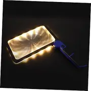 SOPOTUTU Handheld LED Lighted Magnifier for Reading Foldable Magnifying Tool for Seniors Large Page Magnifier for Low Vision Versatile Reading Assistance for Books and Crafts