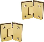 Folding Butt Hinges,2 Glass Door Hinges 180 Degree Shower Door Hinge Heavy Glass Door Cabinet Display Cabinet Door Clamp Replacement Parts, 304 Stainless Steel, 8-12mm Glass