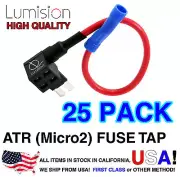 25 Pack Micro2 ATR APT Add-A-Circuit Lumision Fuse Tap Lot Dash Cam Radar DIY